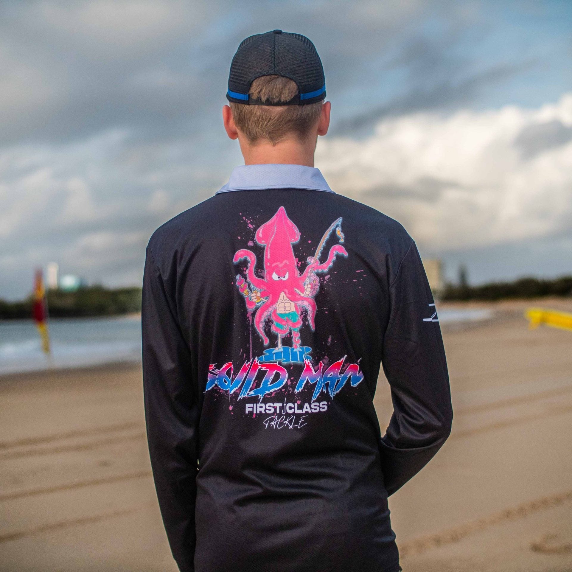 SQUID MAN Long Sleeve Fishing Shirt image 1