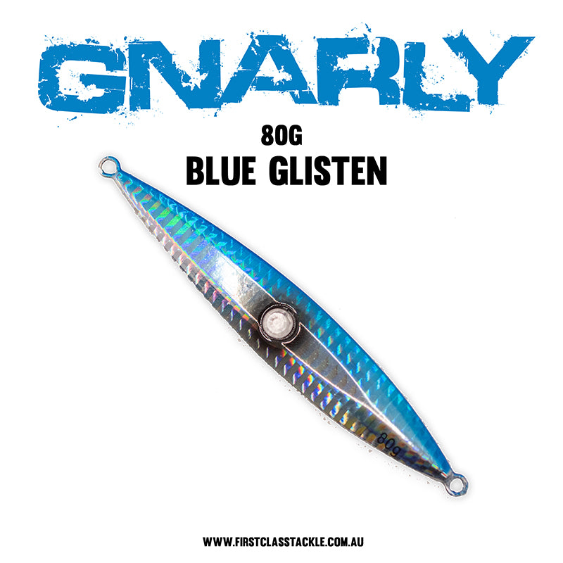 Gnarly Slow Jig - Unrigged - 80g, Blue Glisten image