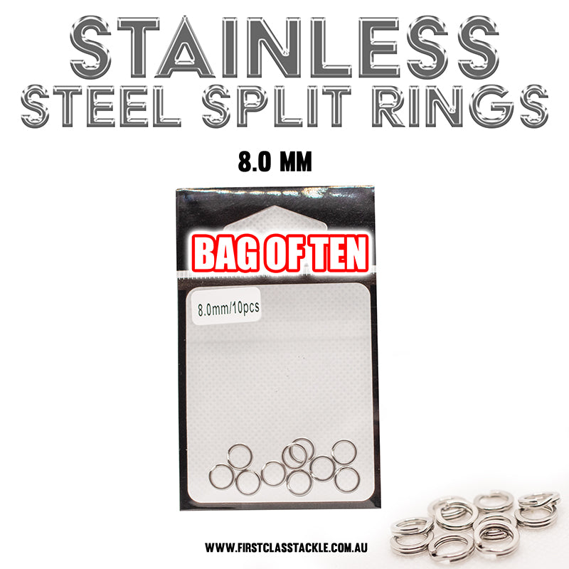 Stainless Steel Split Rings - 8mm image