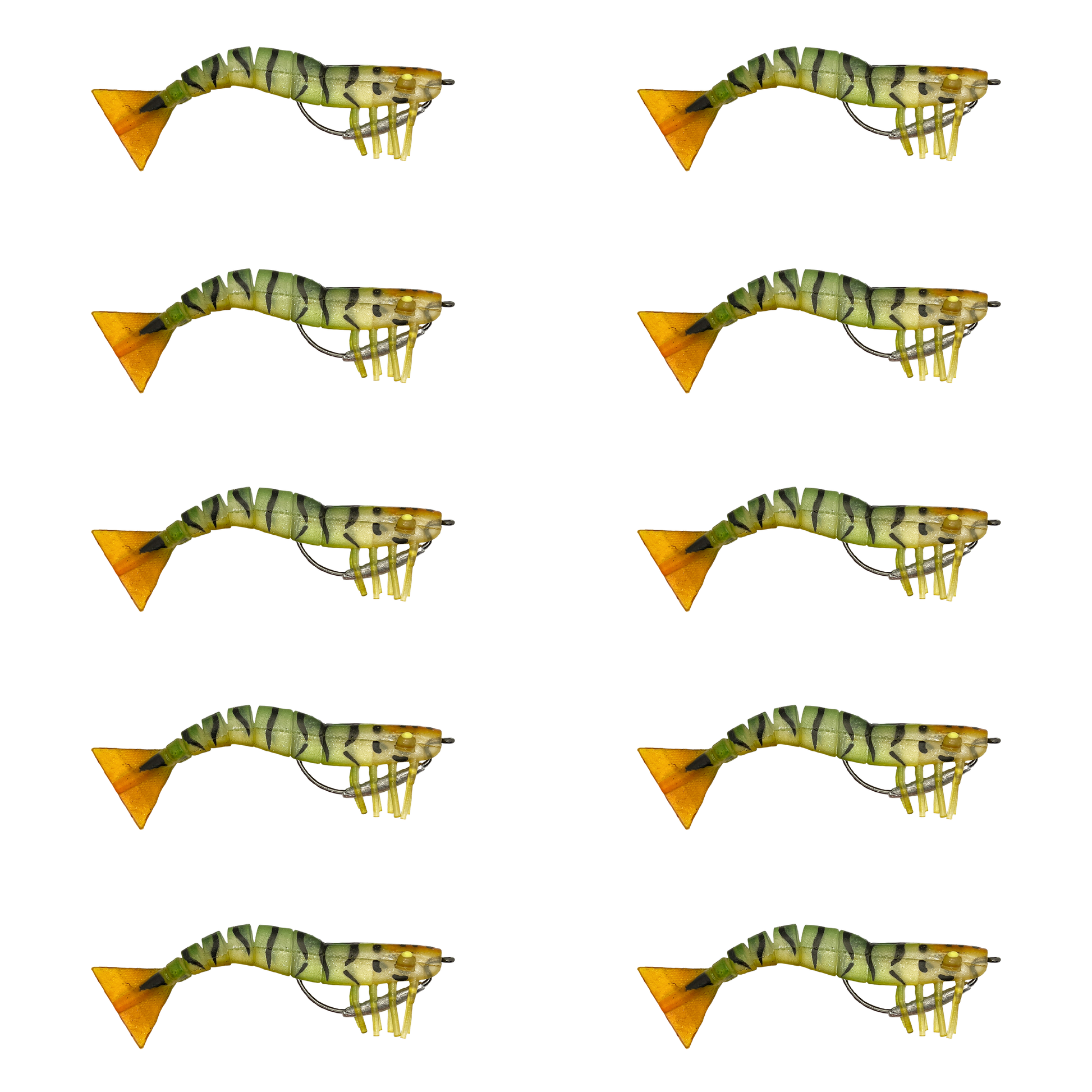 90mm Lively Prawn Ten Pack - Green Striker image