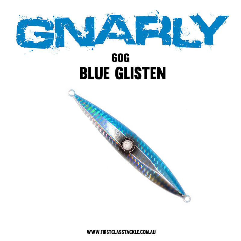 Gnarly Slow Jig - Unrigged - 60g, Blue Glisten image