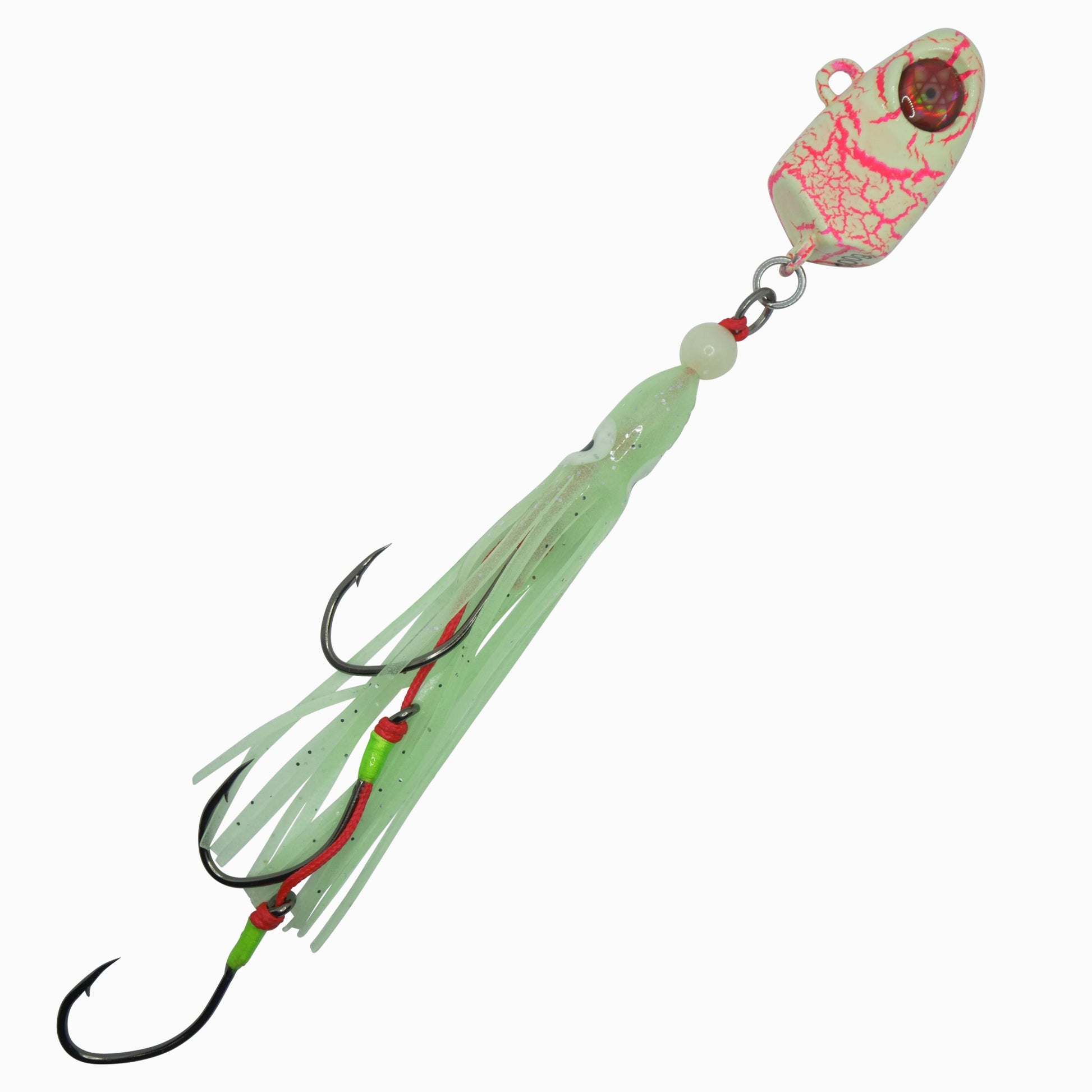 Triple Danger Hybrid Bait Jig - 100g, White Glow image