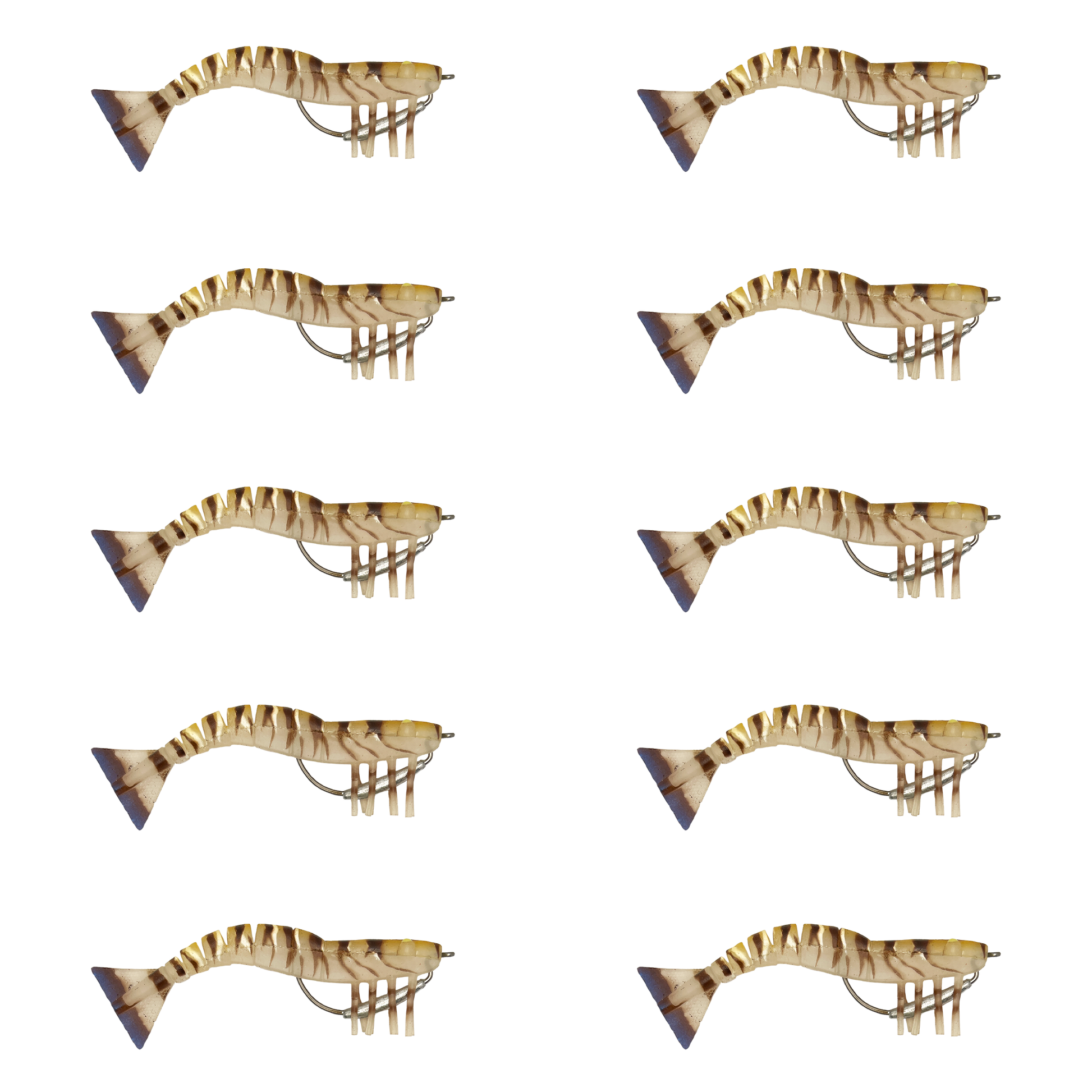 90mm Lively Prawn Ten Pack - Tiger Stripes image