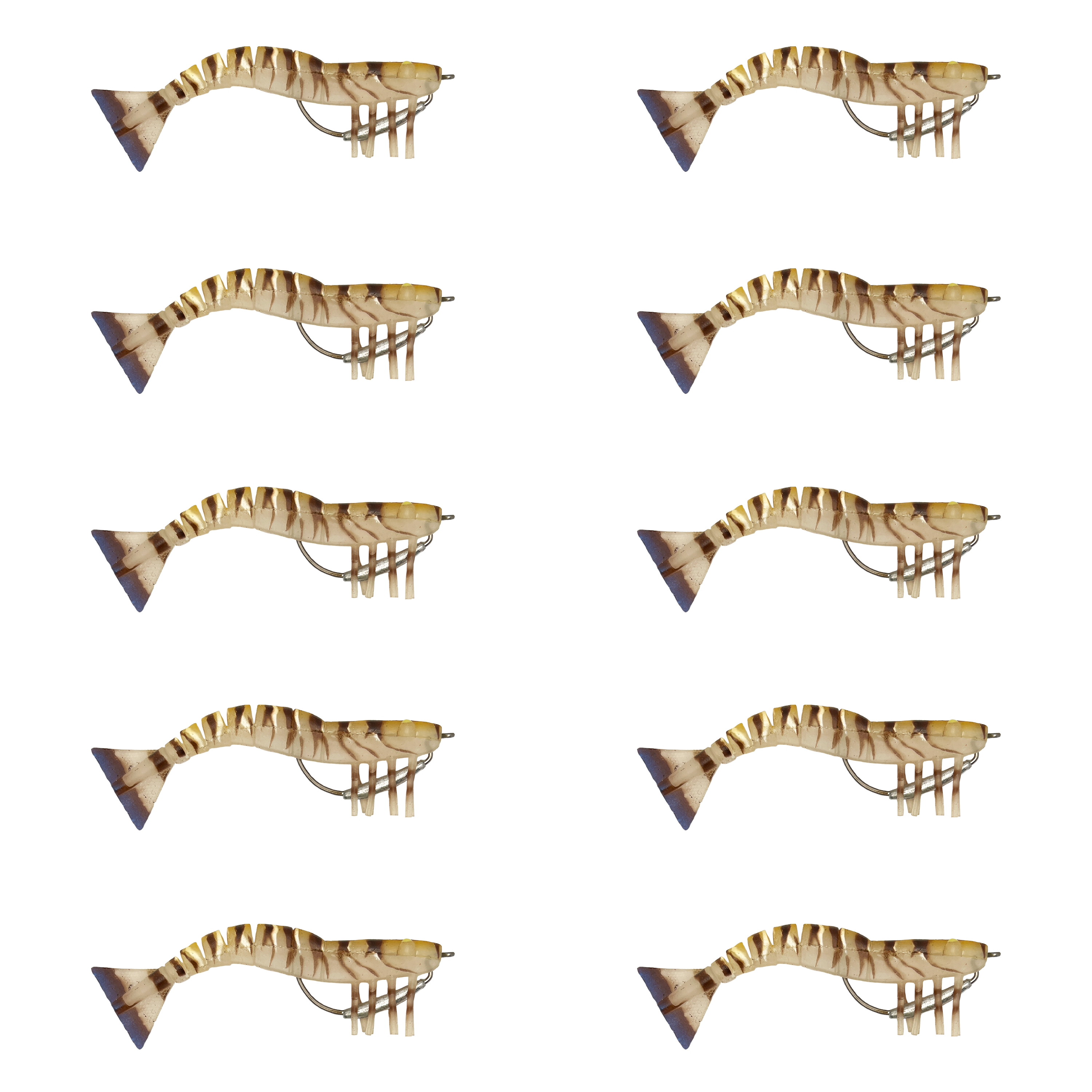 90mm Lively Prawn Ten Pack - Tiger Stripes image
